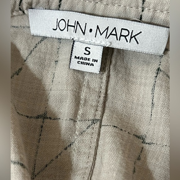 John Mark Women's Linen Blouse Size S Casual 3/4 Sleeve - Picture 5 of 5